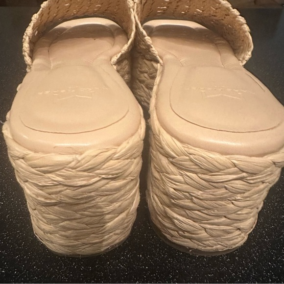 Marc Fisher Woven Tan Slide Sandals - Picture 2 of 6